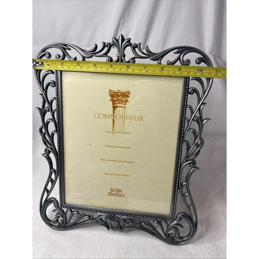 8 X 10 Scroll Design Pewter Picture Frame.